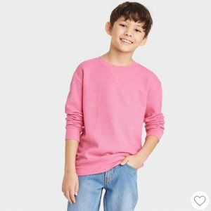 Cat & Jack Kids Long Sleeve Thermal Shirt Pink MULTIPLE size NWT Target